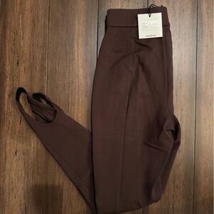 Brown stirrup leggings